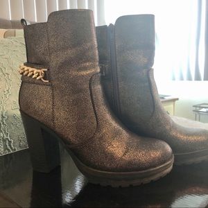 SOLD G by Guess Bronze ankle boots